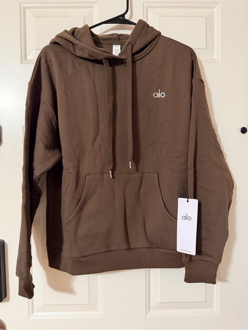 ALO Yoga Men's Chocolate Brown Crewneck Hoodie